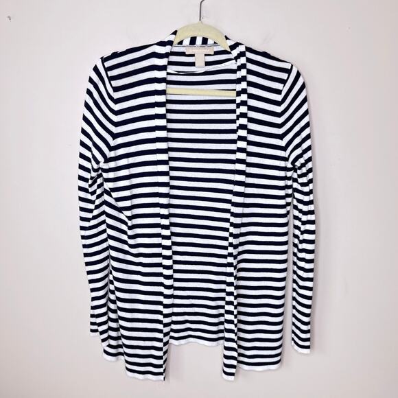 Banana Republic Small Blue & White Stripe Open Cardigan‎ Sweater Lightweight - Picture 1 of 4